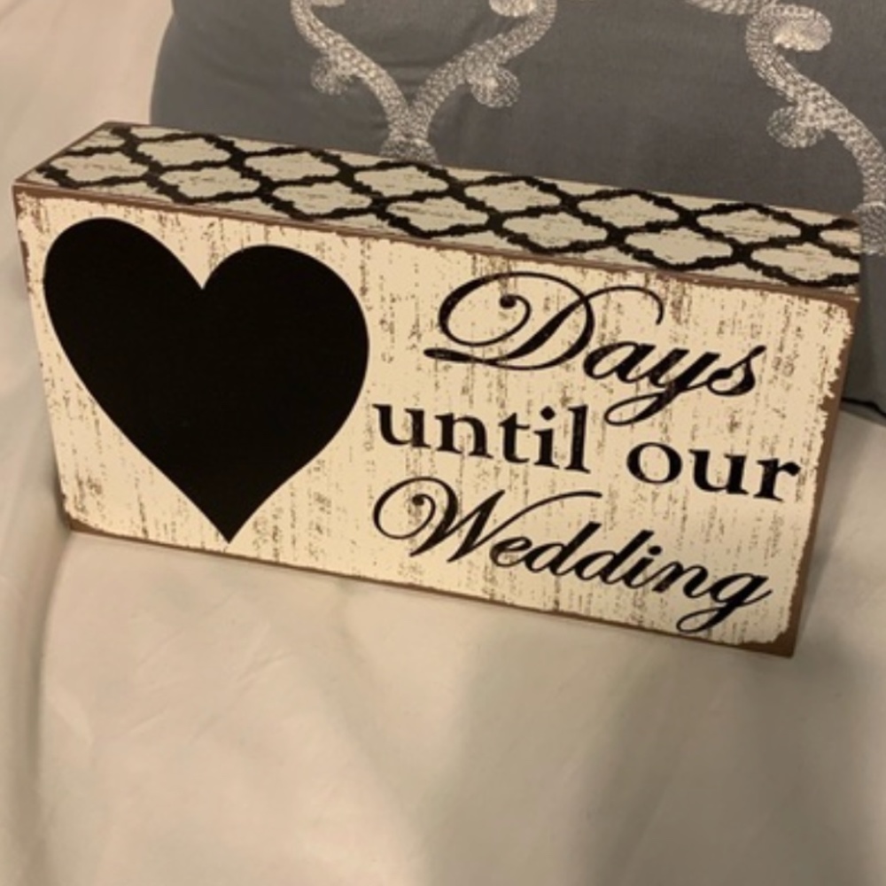 Wedding Countdown Block with Chalkboard